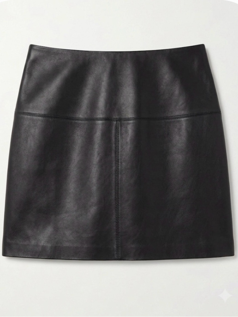 Ted Baker London Black Ovine (Sheep) Leather Mini Skirt size 4-6